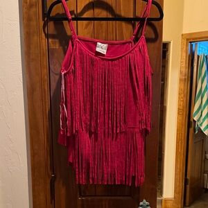 Lola Vibrant Red Fringe Camisole